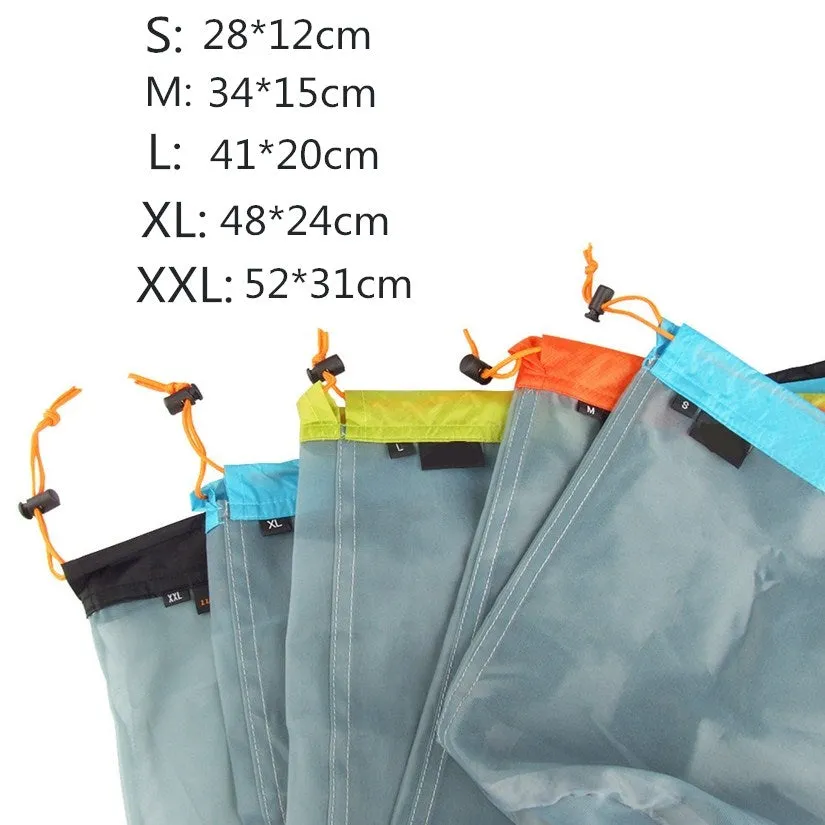 1pc Laundry Outdoor Bag Ultralight Mesh Stuff Sack