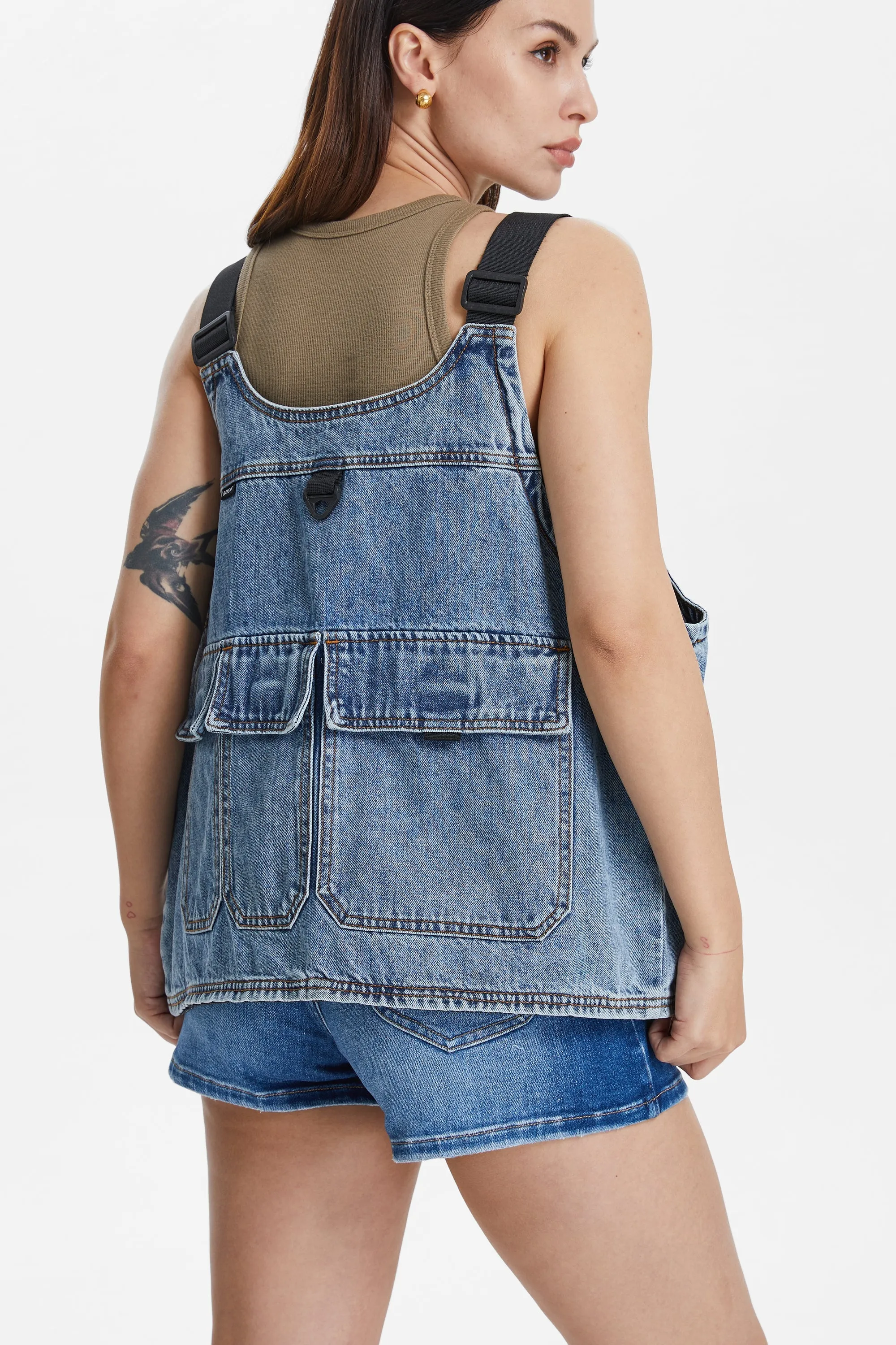 2-in-1 Denim Tote Bag & Vest