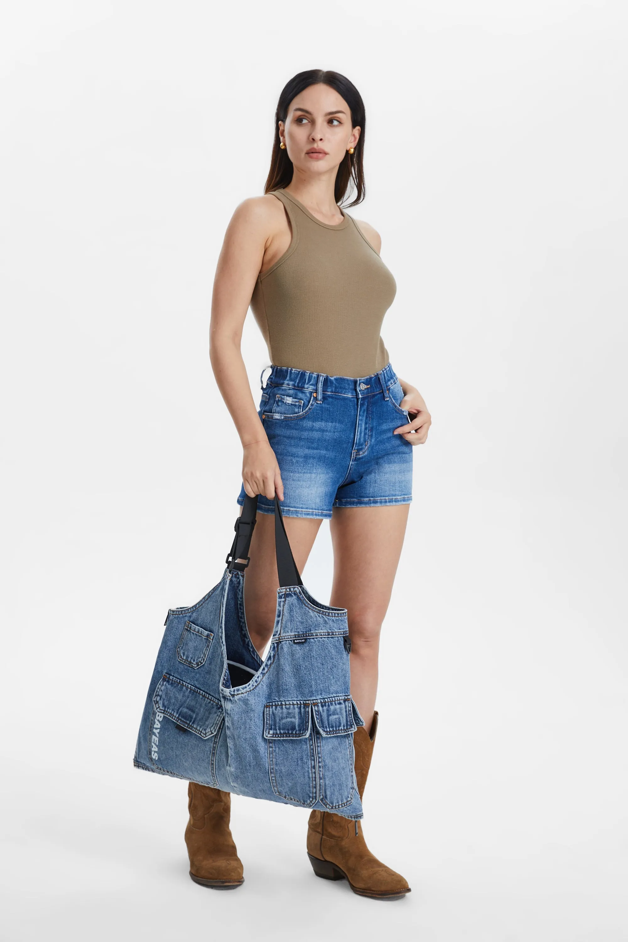 2-in-1 Denim Tote Bag & Vest
