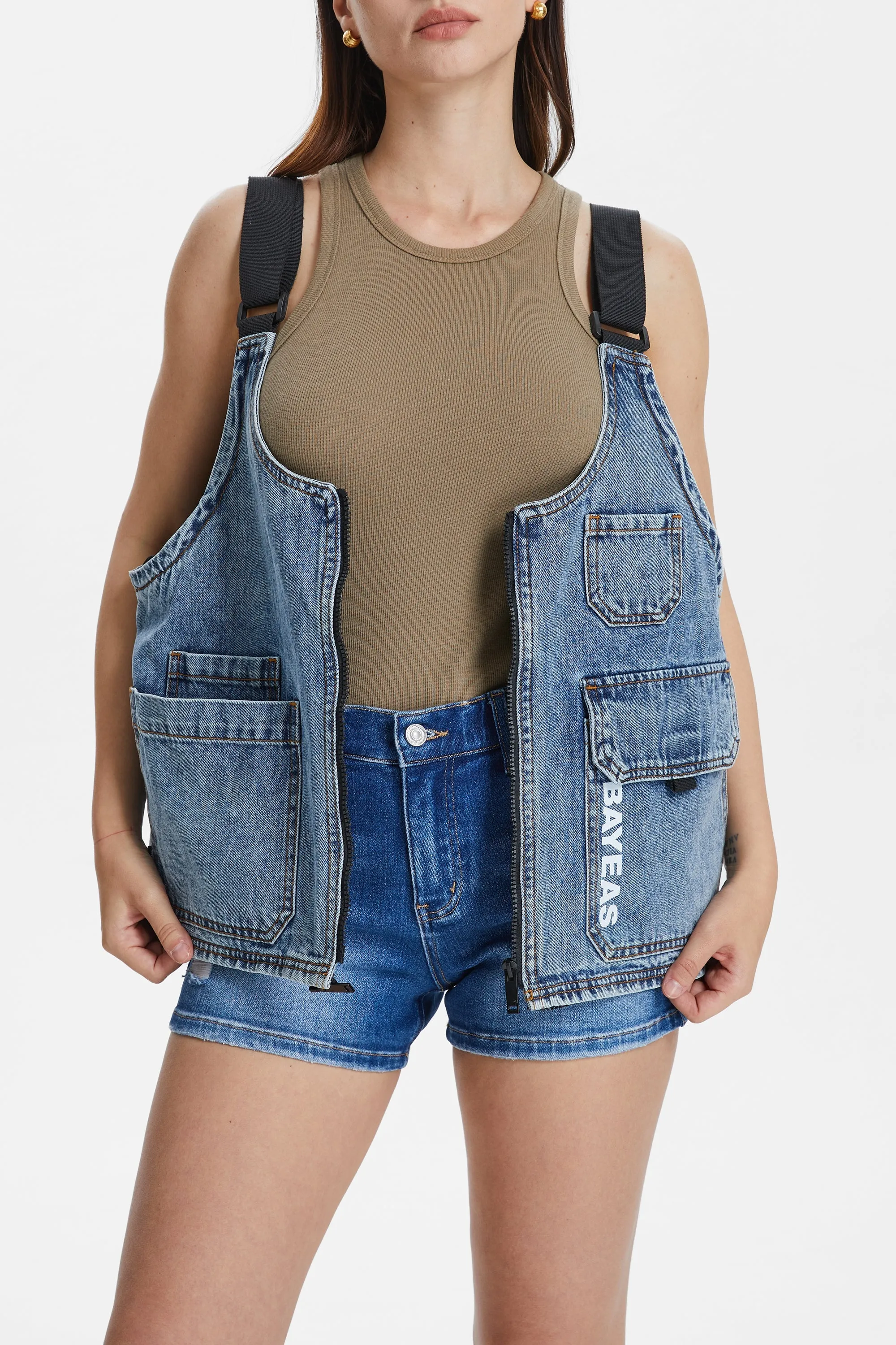 2-in-1 Denim Tote Bag & Vest