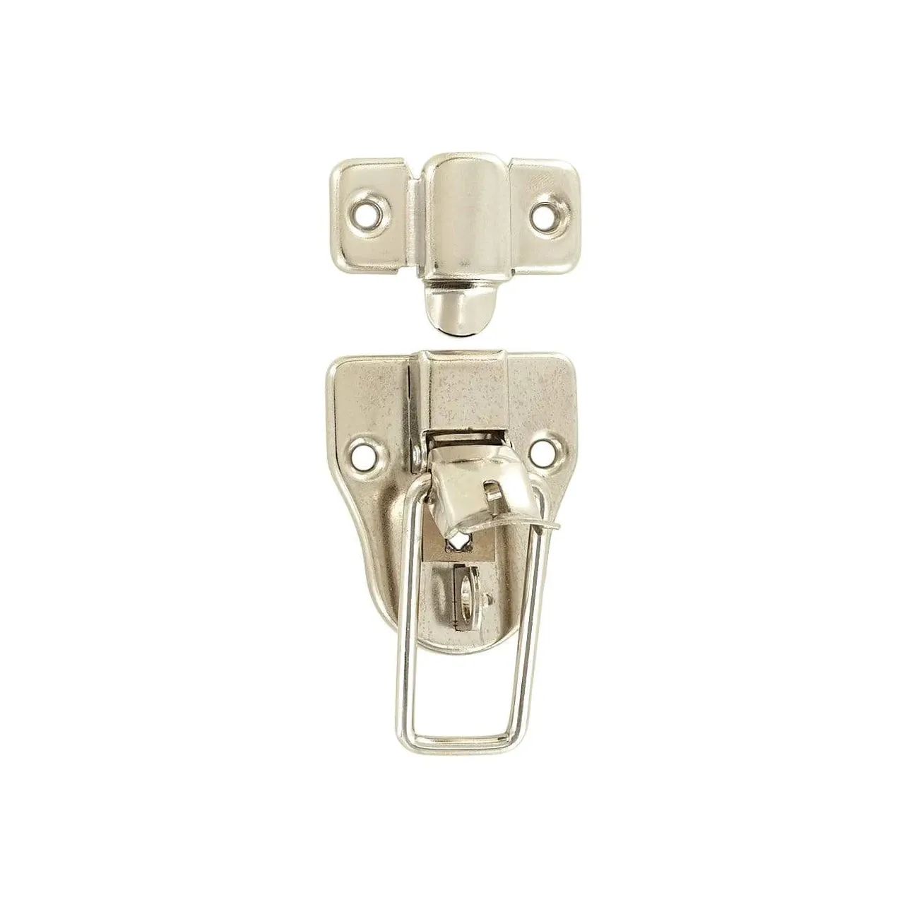 3" Nickel, Drawbolt w/ Padlock Loop, Steel, #L-913
