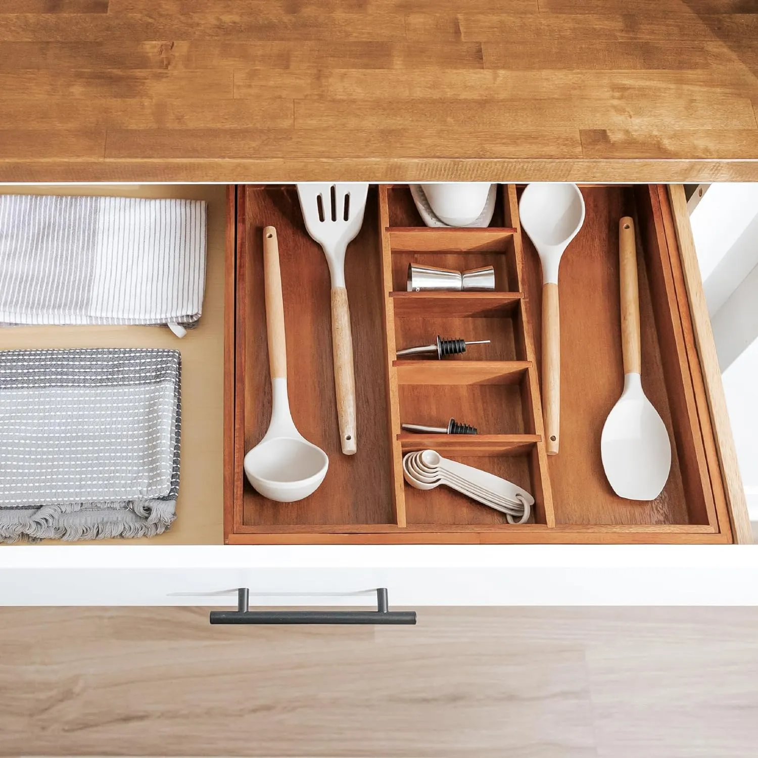 Acacia Utensils & Junk Drawer Organizer (Expands 18.5-33in)