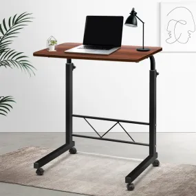 Adjustable Mobile Laptop Desk Table 60CM Dark Wood Artiss