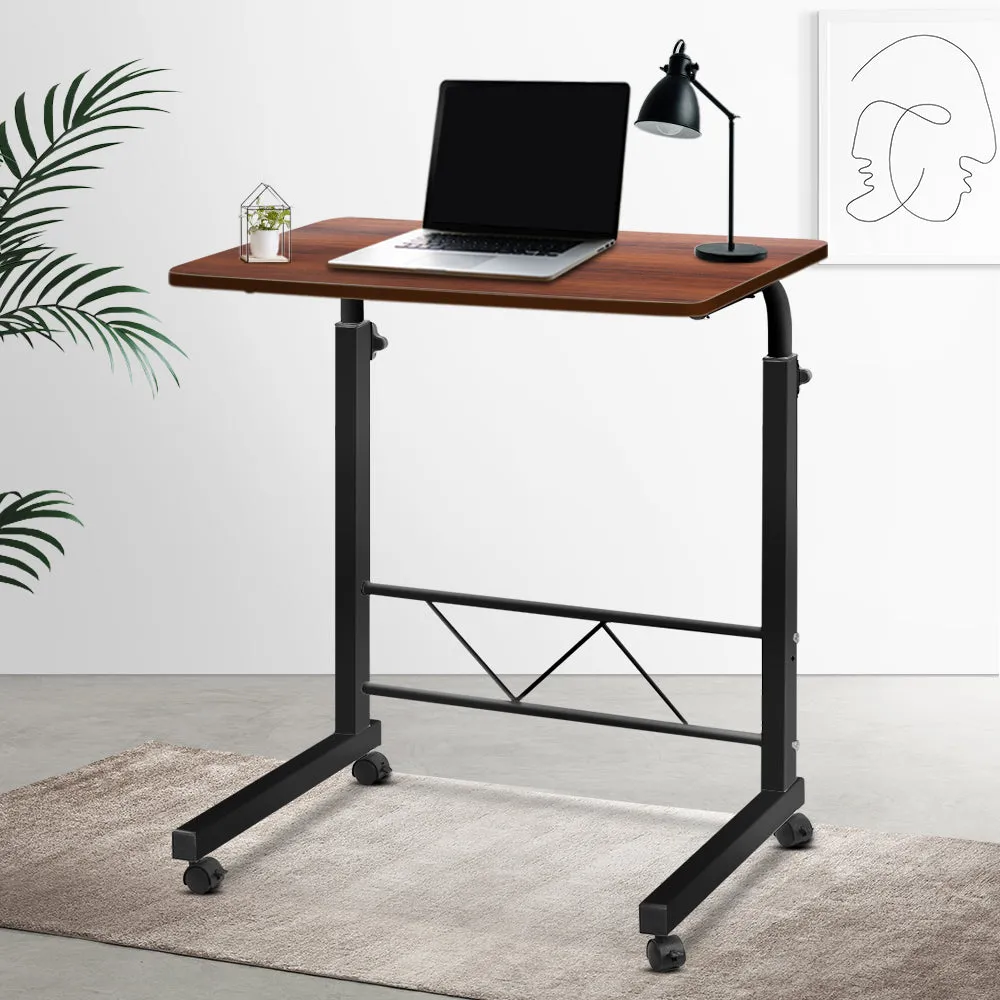 Adjustable Mobile Laptop Desk Table 60CM Dark Wood Artiss
