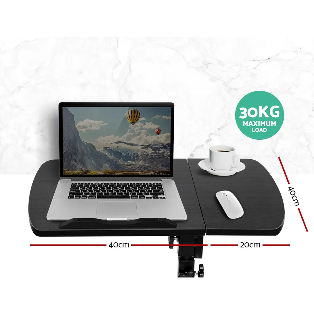 Adjustable Mobile Laptop Desk with USB Cooler in Black - Artiss