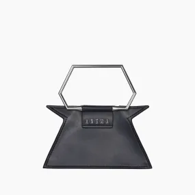 Anema Mini Sibilla Black Metallic Vegan Top Handle Bag