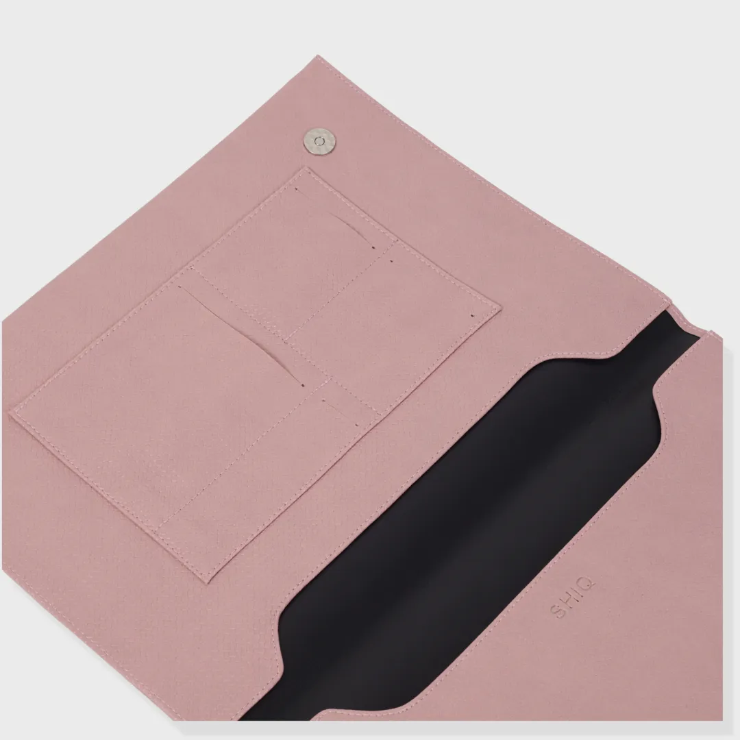 ARIEL VEGAN LEATHER LAPTOP SLEEVE 13" BLUSH