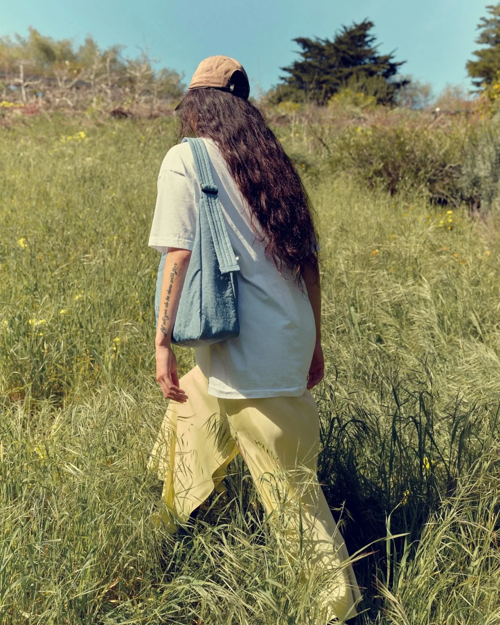 BAGGU Nylon Shoulder Bag - Digital Denim