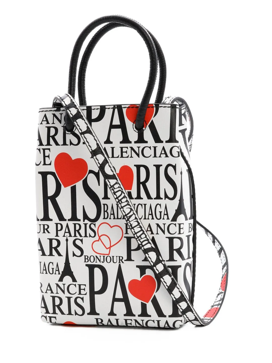 Balenciaga Paris Logo Shopping Phone Holder Bag