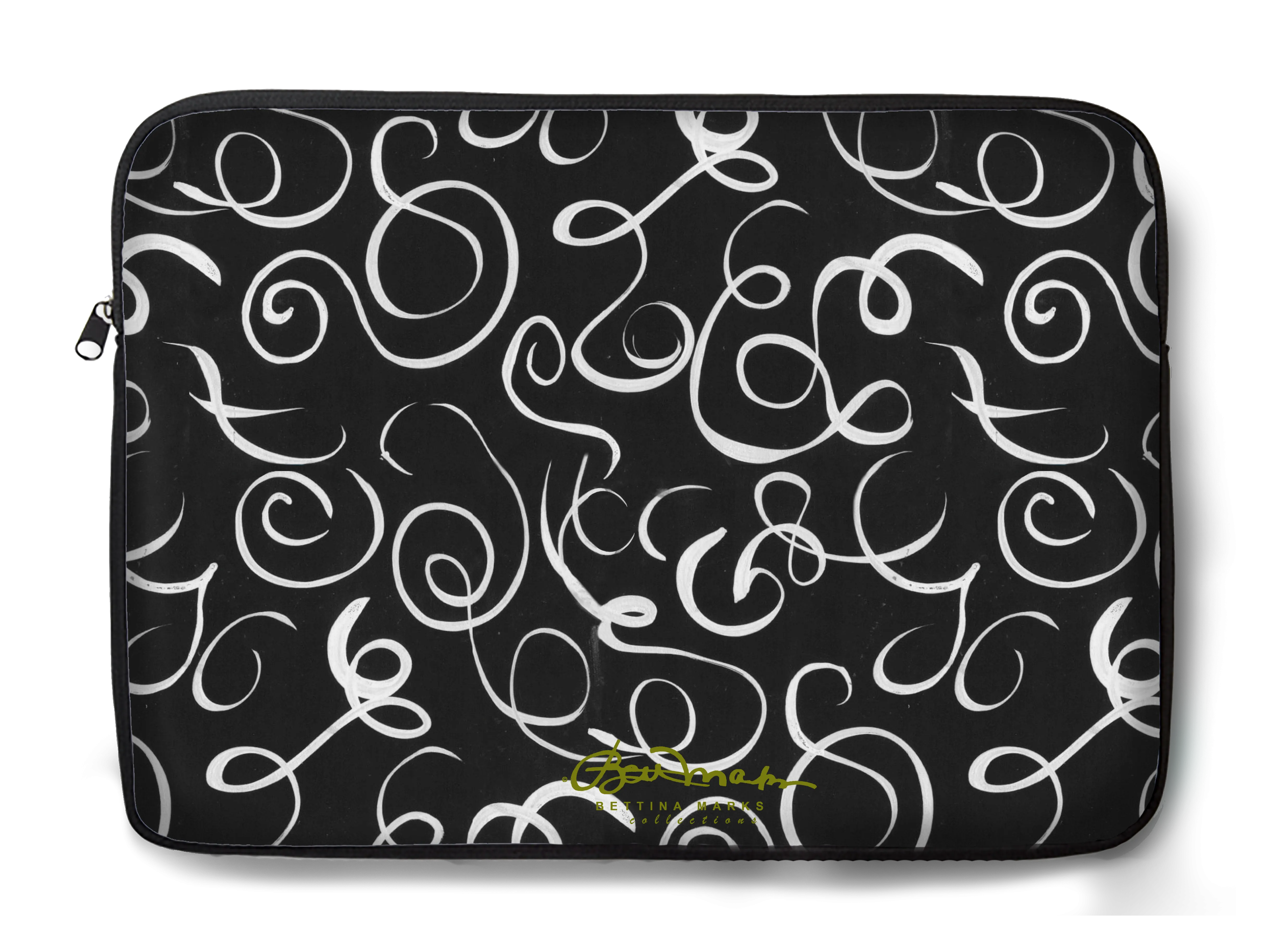 B&W Squiggles Laptop Sleeve