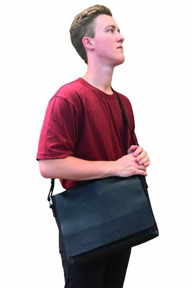 Black Genuine Leather Laptop Bag