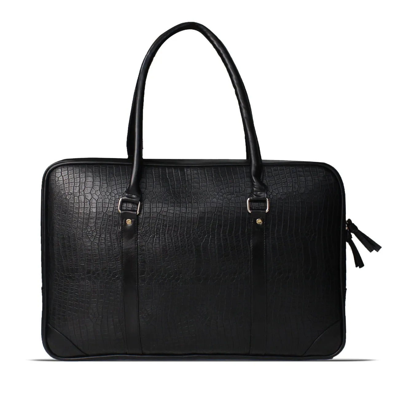 Black Vegan Leather Album Bag