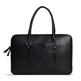 Black Vegan Leather Album Bag