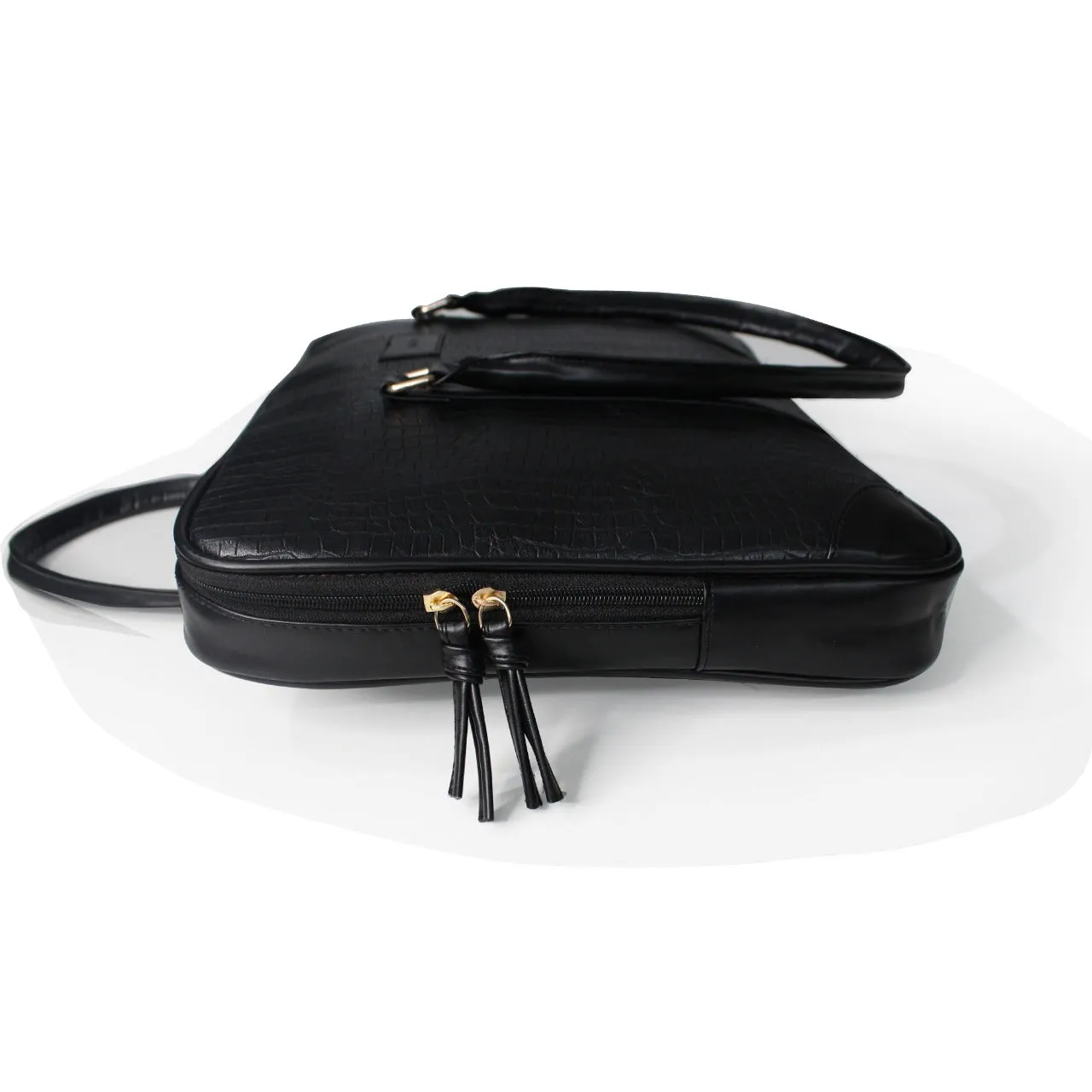 Black Vegan Leather Album Bag
