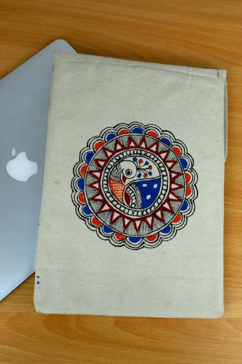 Diorama Designs Traditional Art Handpainted Laptop Sleeve