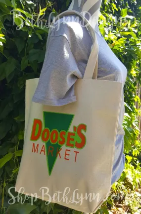Doose's Inspired Canvas Shopping Bag | Market Bag | Shopping Bag | Gilmore Girls | Stars Hollow