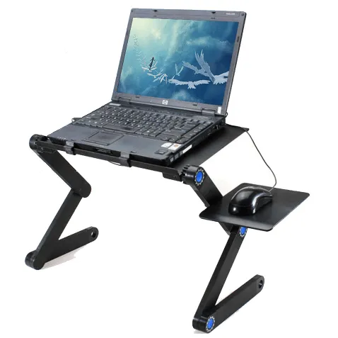 Foldable Laptop Desk Adjustable Computer Holder for Bed Home Office with Mouse Pad