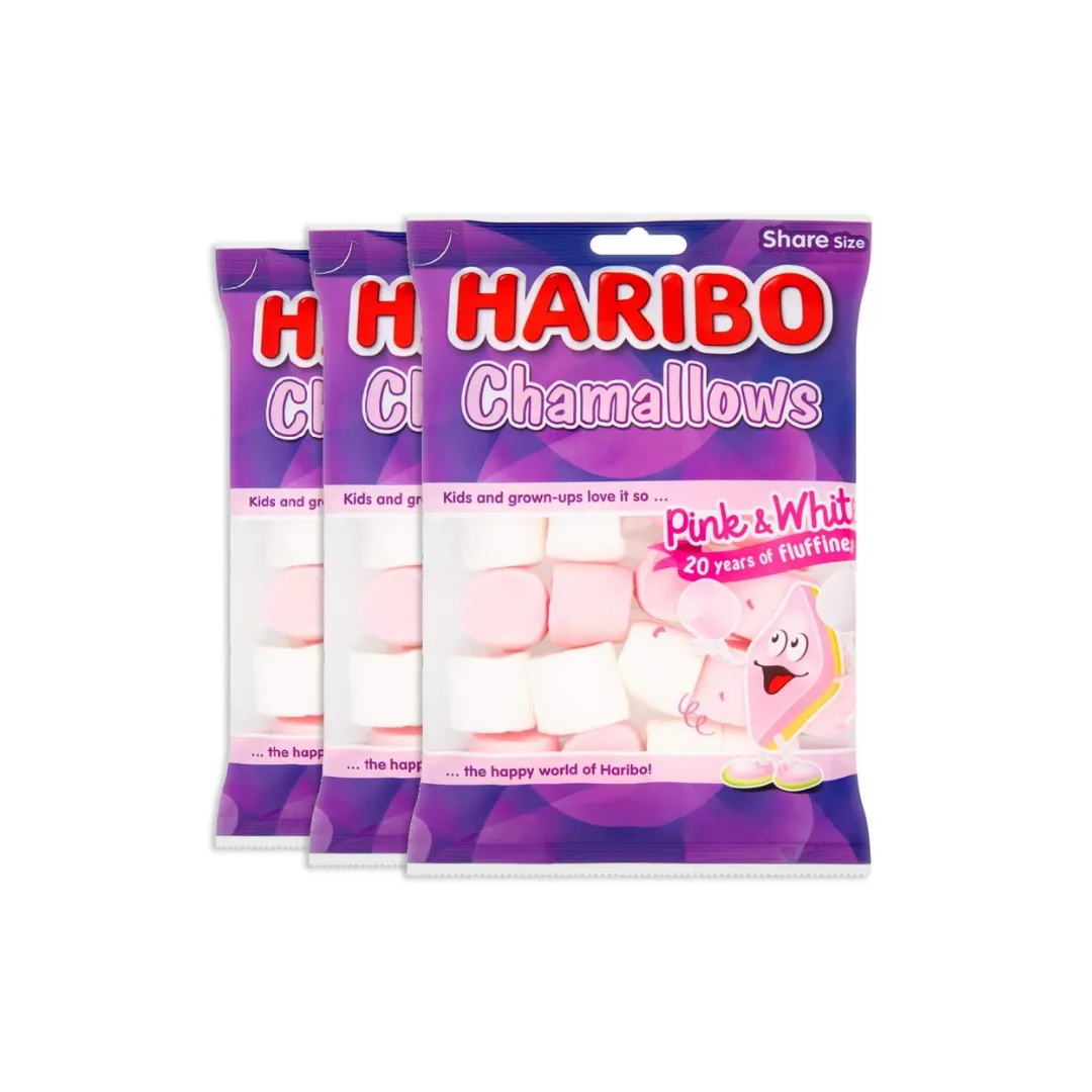 Haribo Chamallows 140g (Pack of 3) | Soft & Delicious Imported Marshmallows