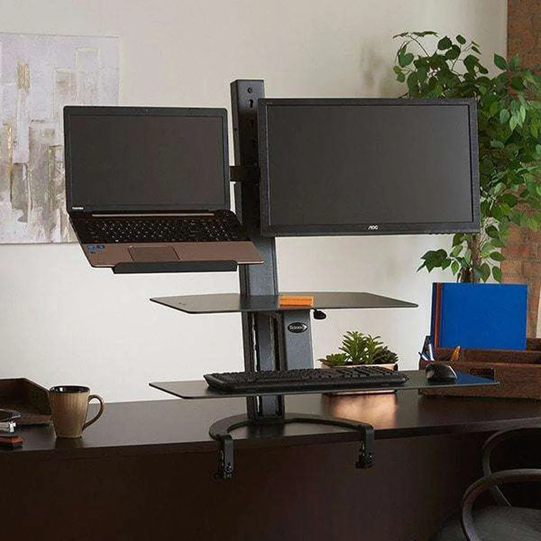 HealthPostures TaskMate Go Laptop 6362 w/ Large Tabletop and Large Keyboard Tray