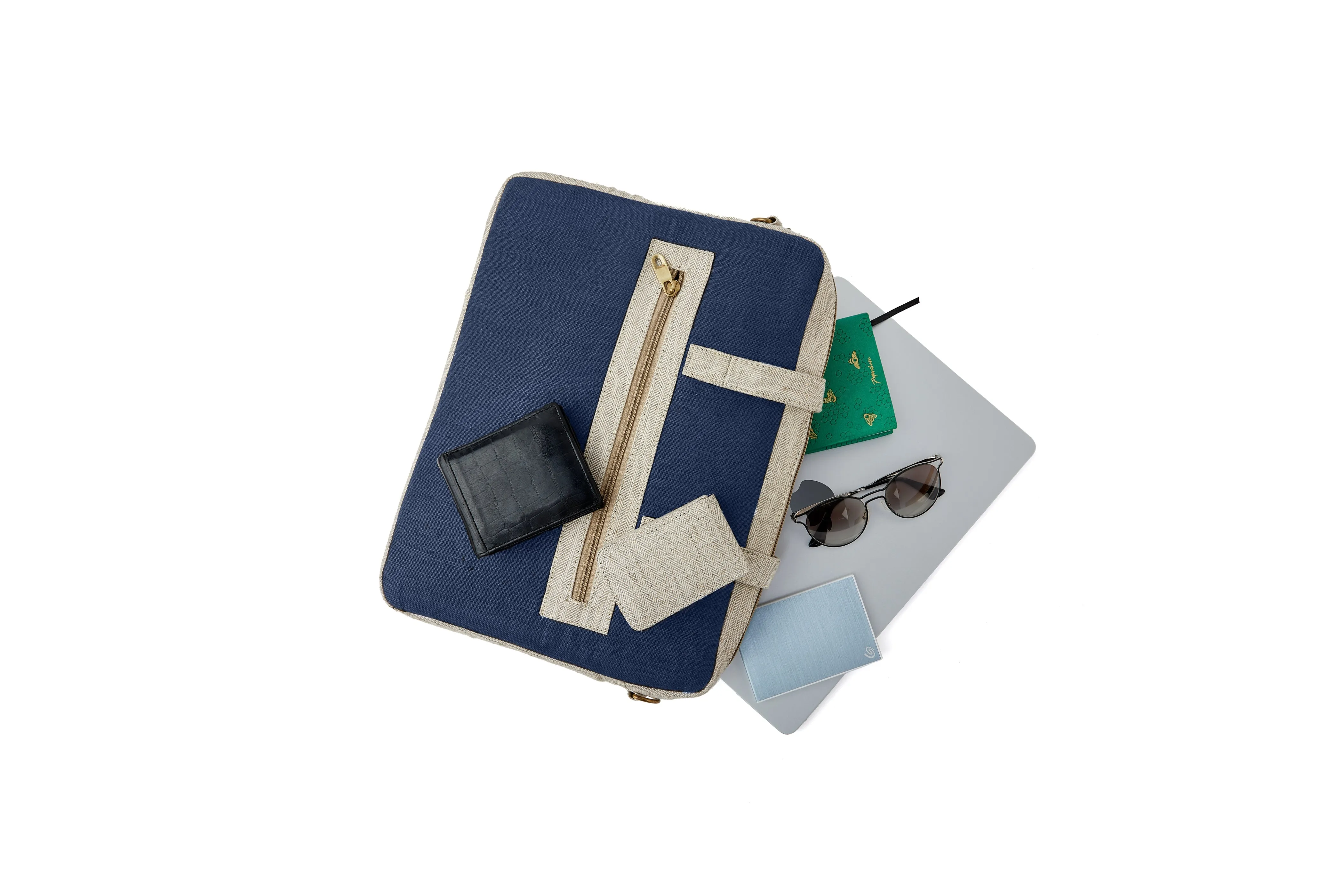 Hemp Dual Tone Laptop Bag
