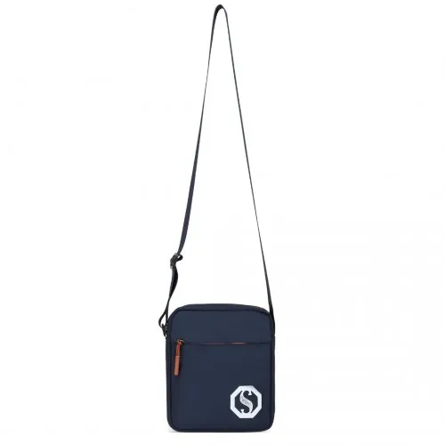 Kono Lightweight & Glow-in-the-Dark 3-Piece Laptop Backpack Set - Navy And Brown | Crossbody Bag & Pencil Case Included