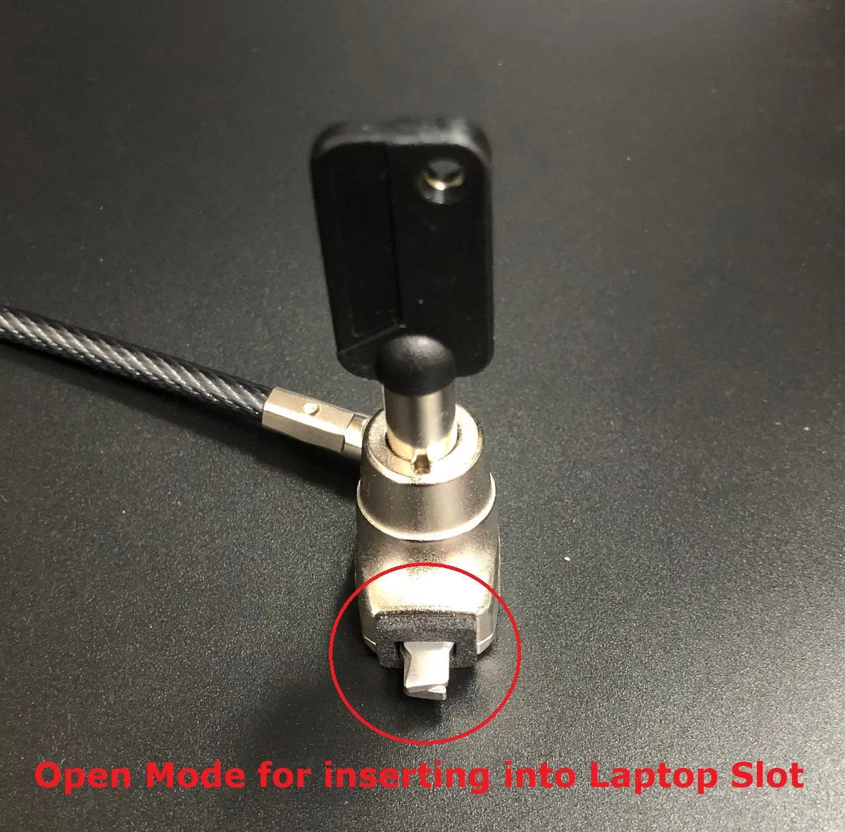 KUHVUR ASP521-W Laptop Computer 2M Steel Cable Lock | Keyed | Serialized | Ultra Low Profile | Dell Noble Wedge lock slot (3.2x4.5mm) 筆記簿電腦鎖