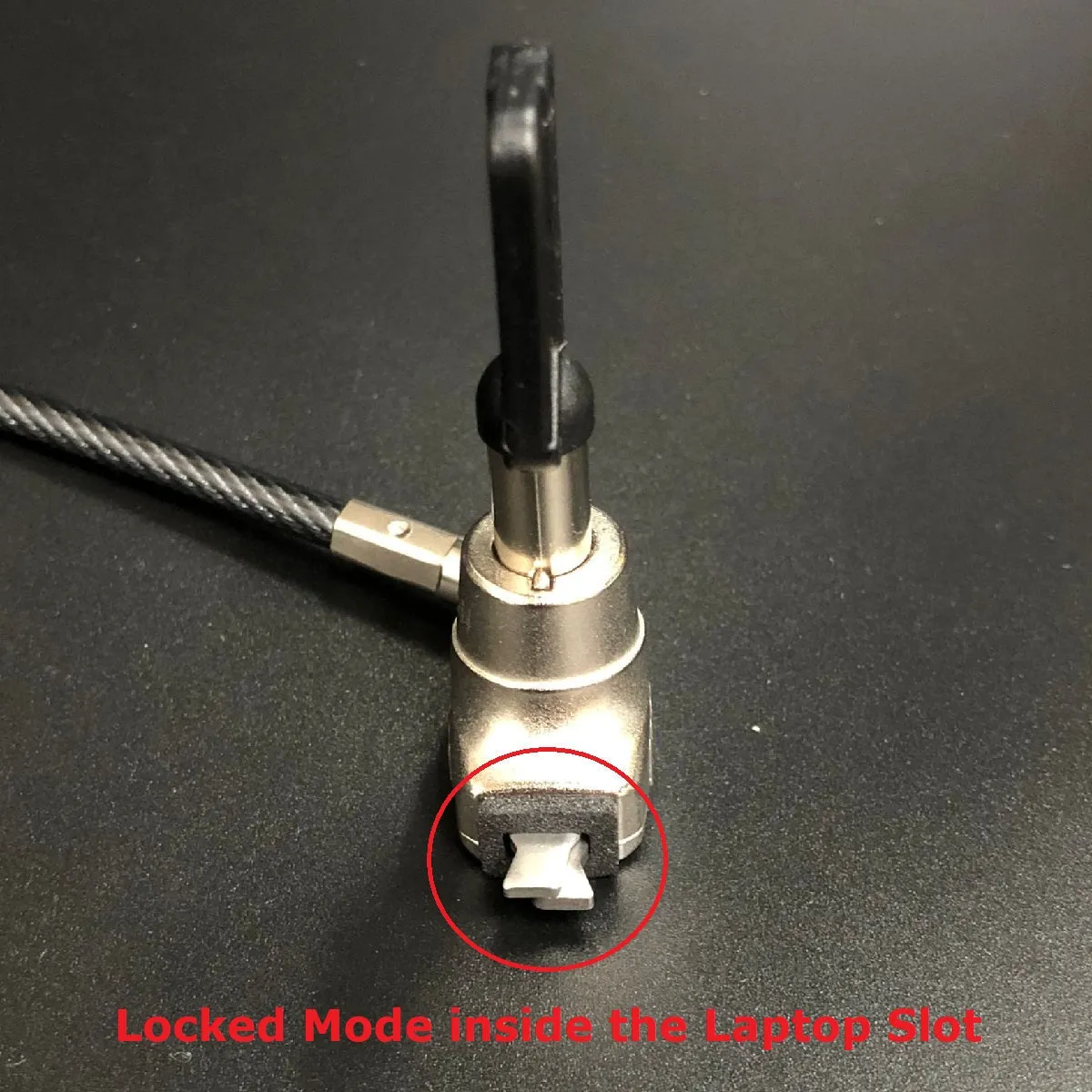 KUHVUR ASP521-W Laptop Computer 2M Steel Cable Lock | Keyed | Serialized | Ultra Low Profile | Dell Noble Wedge lock slot (3.2x4.5mm) 筆記簿電腦鎖
