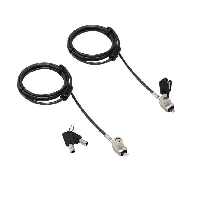 KUHVUR ASP521-W Laptop Computer 2M Steel Cable Lock | Keyed | Serialized | Ultra Low Profile | Dell Noble Wedge lock slot (3.2x4.5mm) 筆記簿電腦鎖