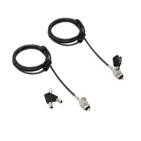 KUHVUR ASP521-W Laptop Computer 2M Steel Cable Lock | Keyed | Serialized | Ultra Low Profile | Dell Noble Wedge lock slot (3.2x4.5mm) 筆記簿電腦鎖