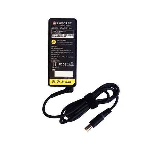 lapcare adapter (20v/3.25a) for ibm thinkpad r60 r61 t60 t61 z60 z61- Black