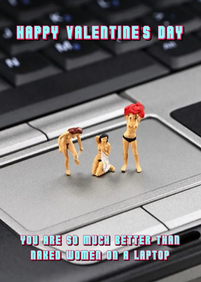 Laptop Funny Valentine's Card