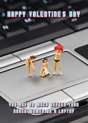 Laptop Funny Valentine's Card