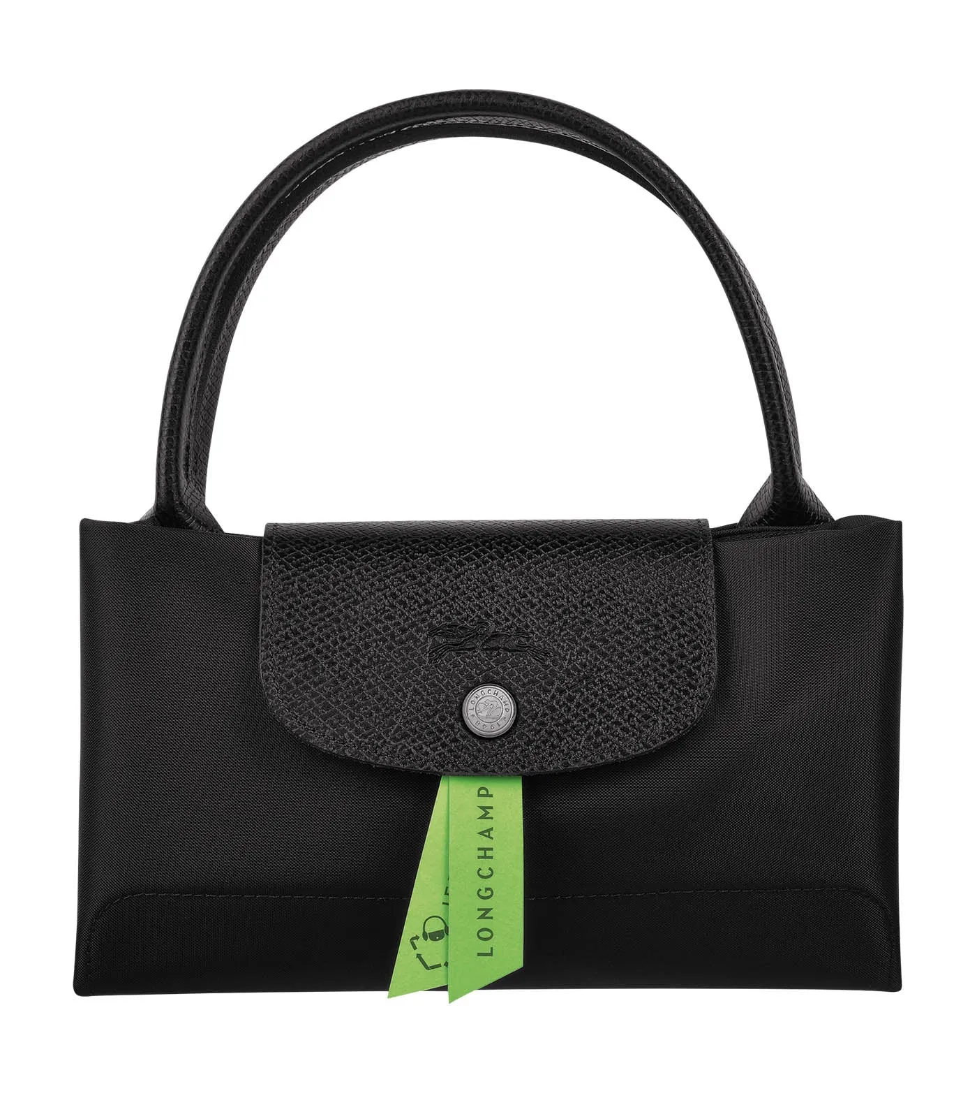 Le Pliage Green Top Handle Bag M Black