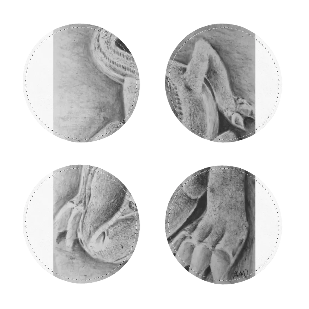Lizzy the Lizard Sublimation Coasters Pack of Four