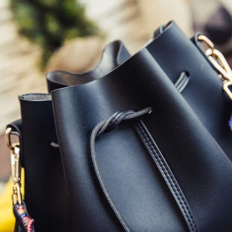 LMK PU MEDIUM BUCKET BAG