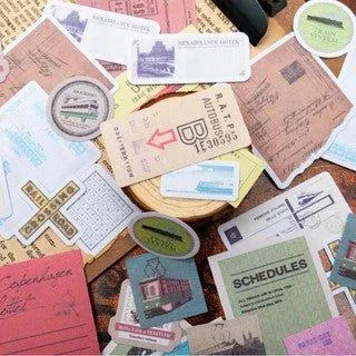 Mojing Original stickers Traveler's handbook Retro American material stickers Decorative stickers NP-H7TGI-041