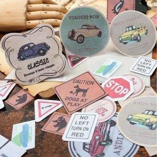 Mojing Original stickers Traveler's handbook Retro American material stickers Decorative stickers NP-H7TGI-041