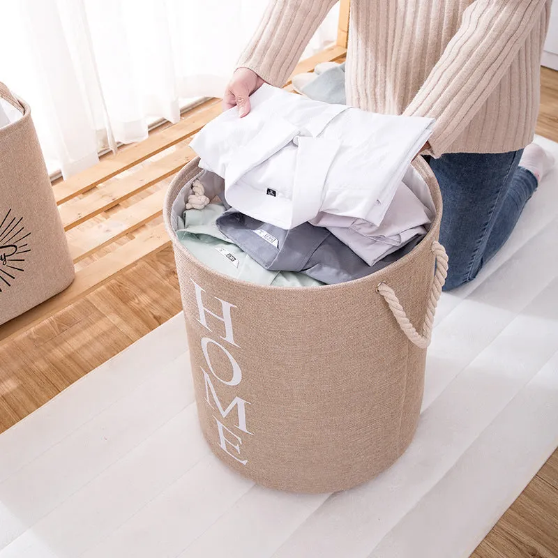 New Dirty Clothes Hamper Cotton And Linen Storage Bucket