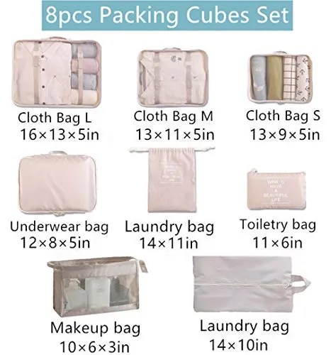 OEE Luggage Packing Organizers Packing Cubes Set for Travel …
