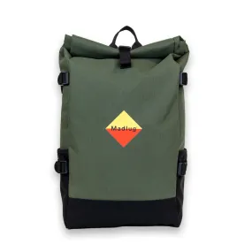 Olive Roll-Top Urban Backpack