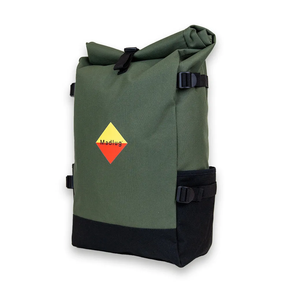 Olive Roll-Top Urban Backpack