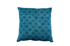 Pillow: Handwoven antique Hungarian hemp, wax resist Indigo - P406
