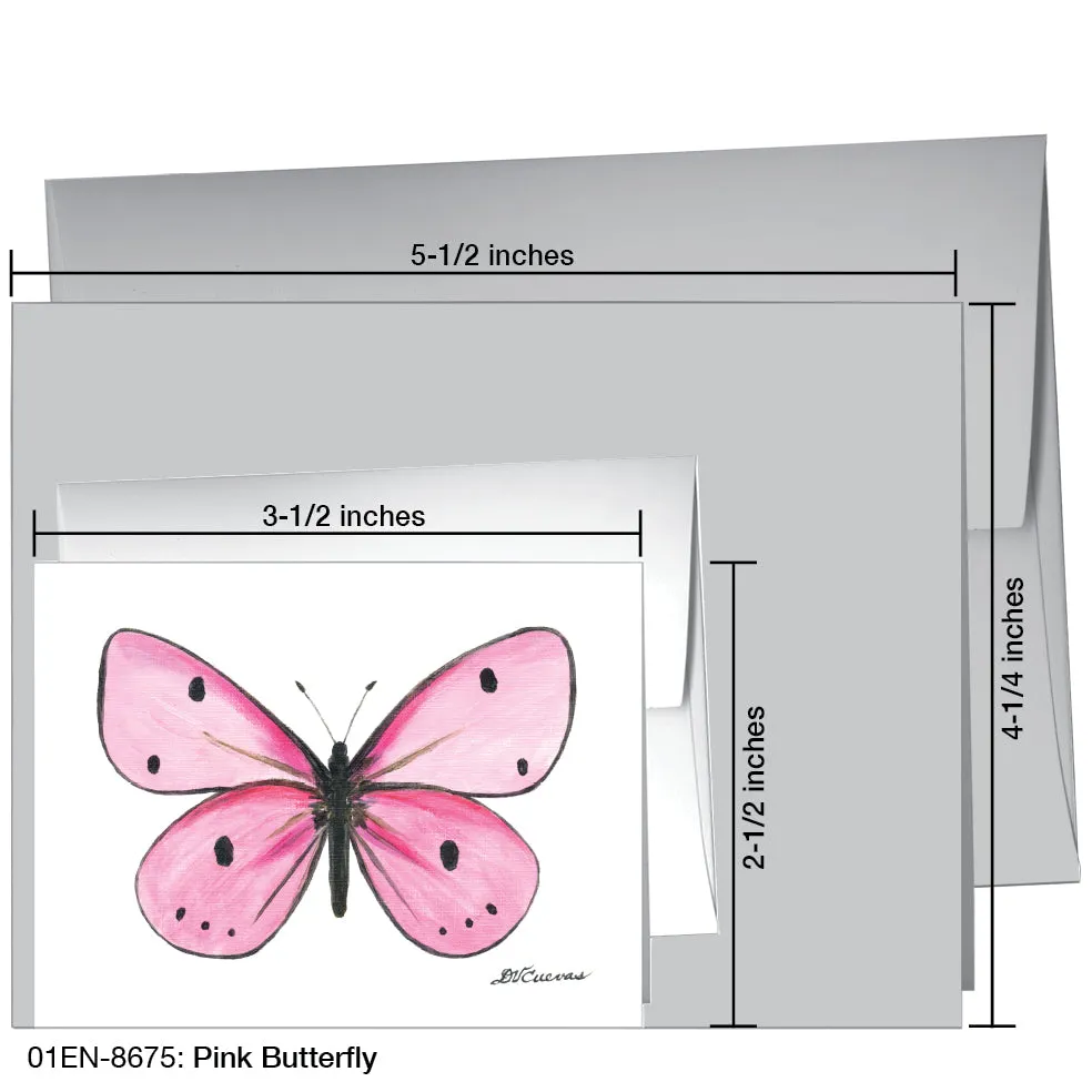 Pink Butterfly, Greeting Card (8675)