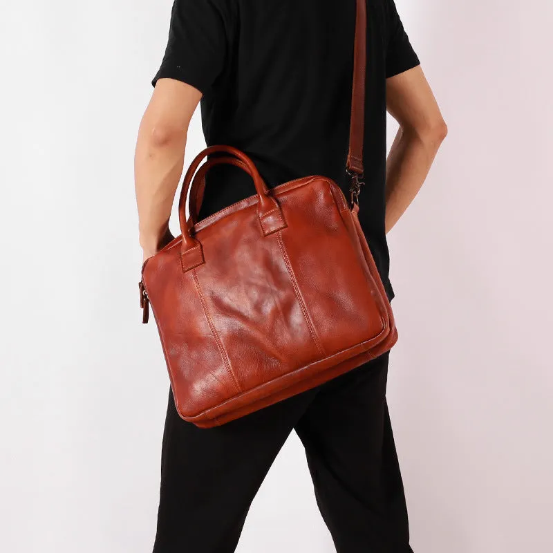 Retro Leather Business Briefcase
