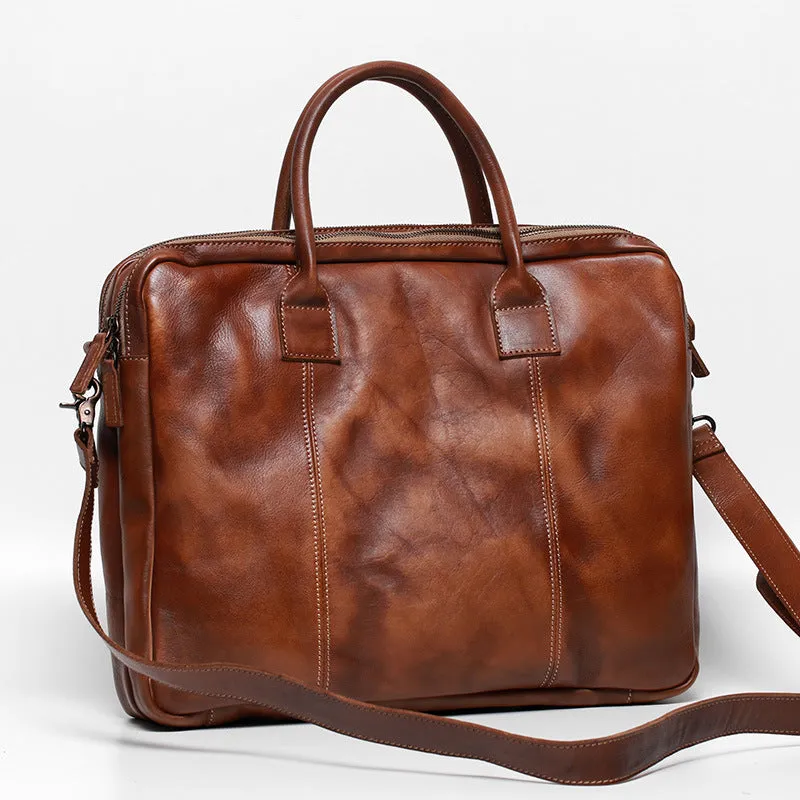 Retro Leather Business Briefcase