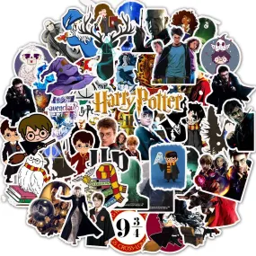 Rousrie - 50 Pieces Vinyl Waterproof Wall Stickers for Kids Random Size, (Harry Potter), Multicolor