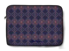 Sargasso Blue and Mellow Rose Damask Laptop Sleeve