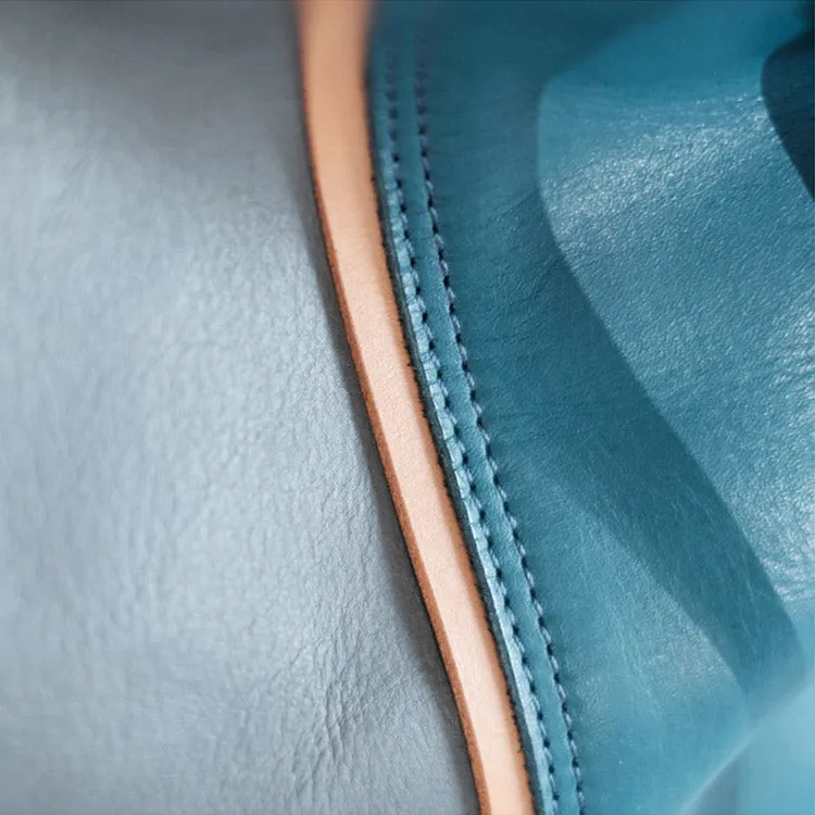 Stylish Ladies Leather Blue Shoulder Bag Genuine Leather Crossbody Bags For Women