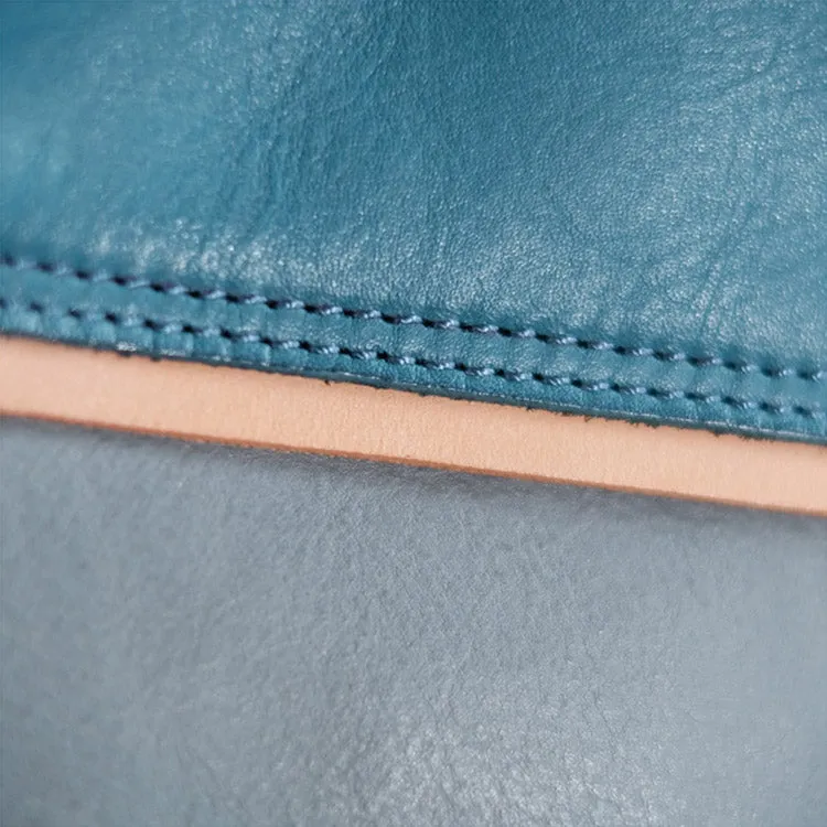 Stylish Ladies Leather Blue Shoulder Bag Genuine Leather Crossbody Bags For Women
