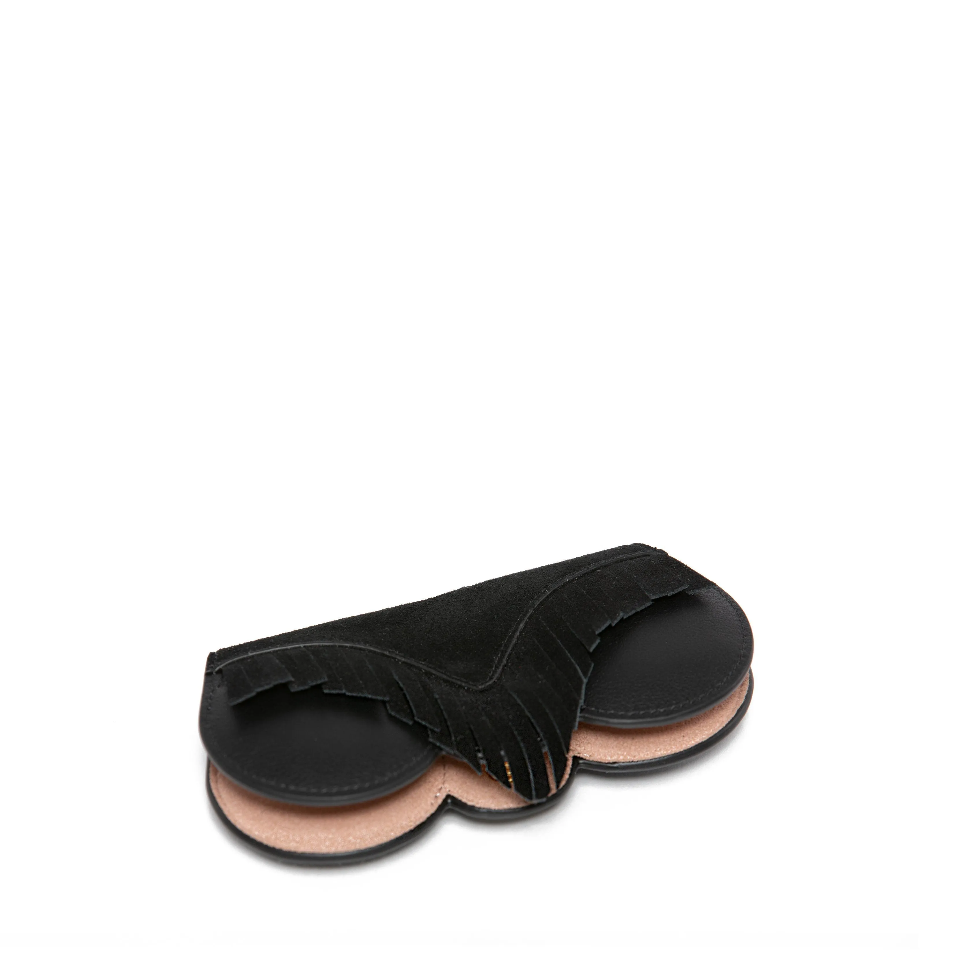 Sunglasses Case | Black Fringes | Nappa Leather 24K Gold Plated